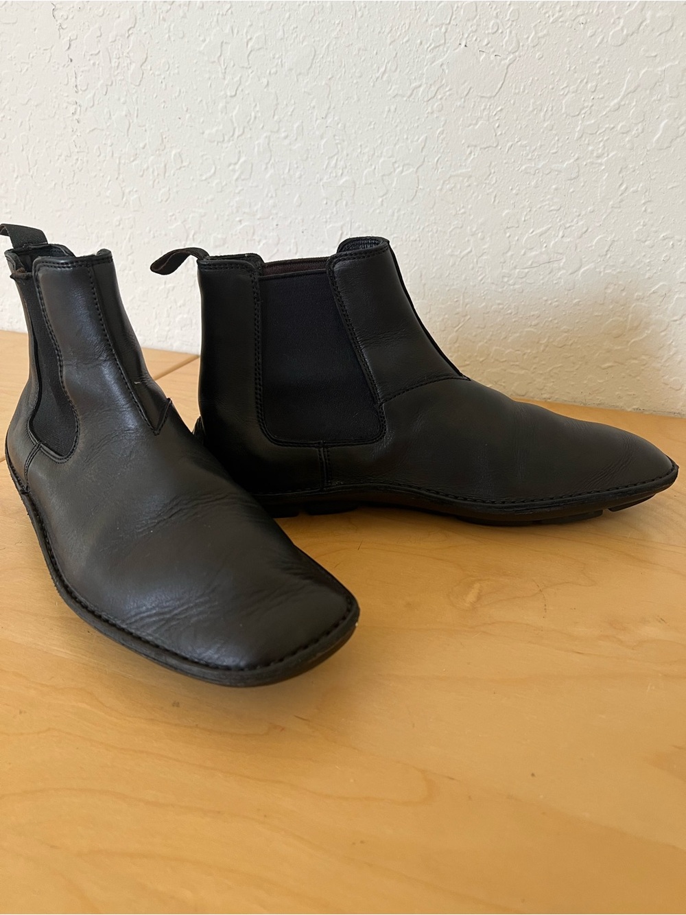 Prada Black Leather Chelsea Boots